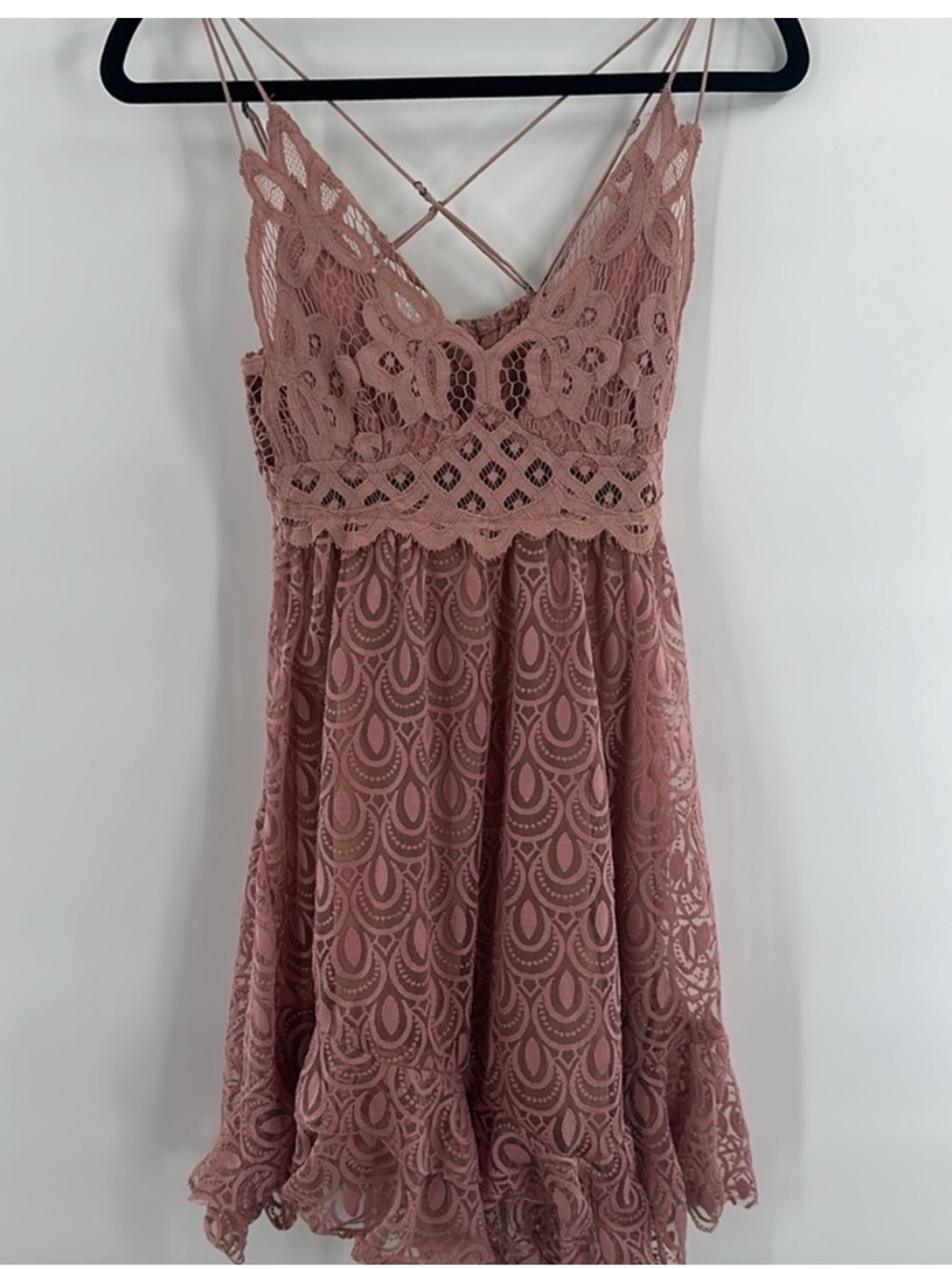 Free People Adella Burnout Velvet Slip Dress Rose Small NWT